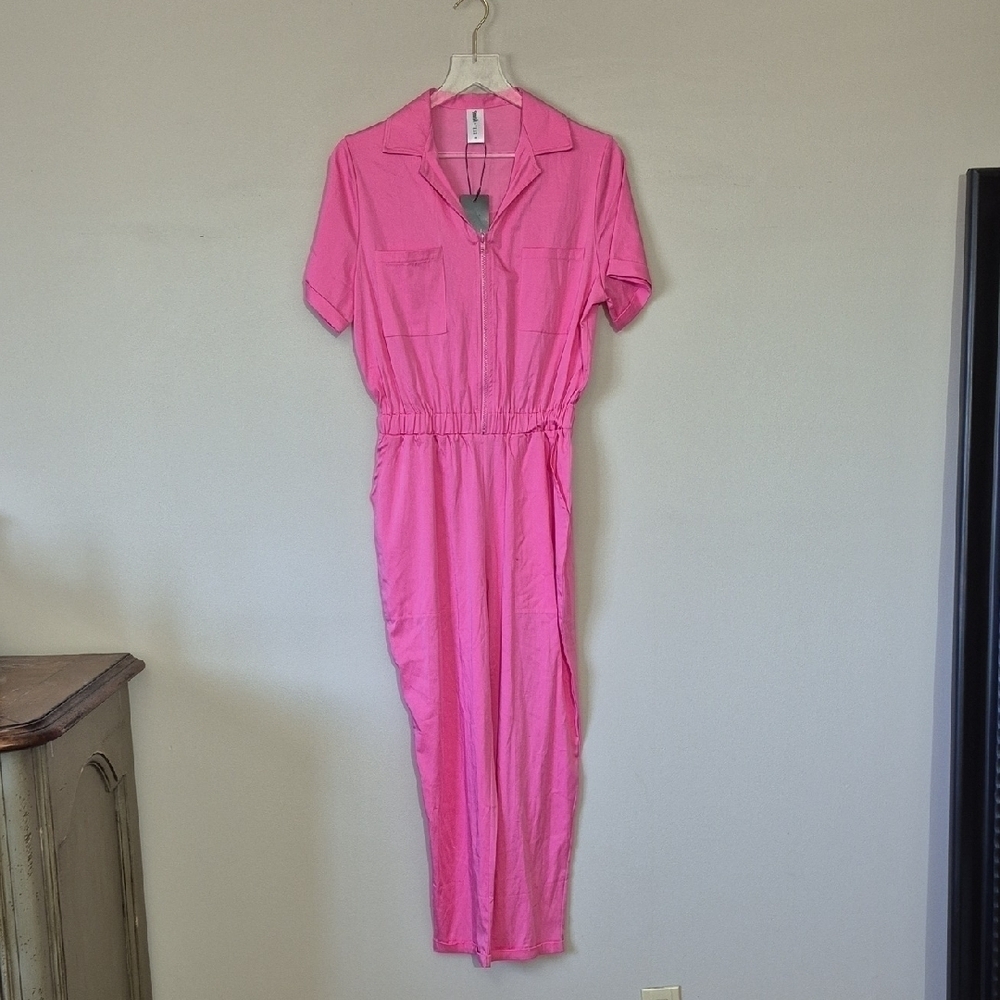 Smash and Tess Kimi Jumpsuit Coveralls, Papaya Pink, size XS - NWT - Picture 2 of 16